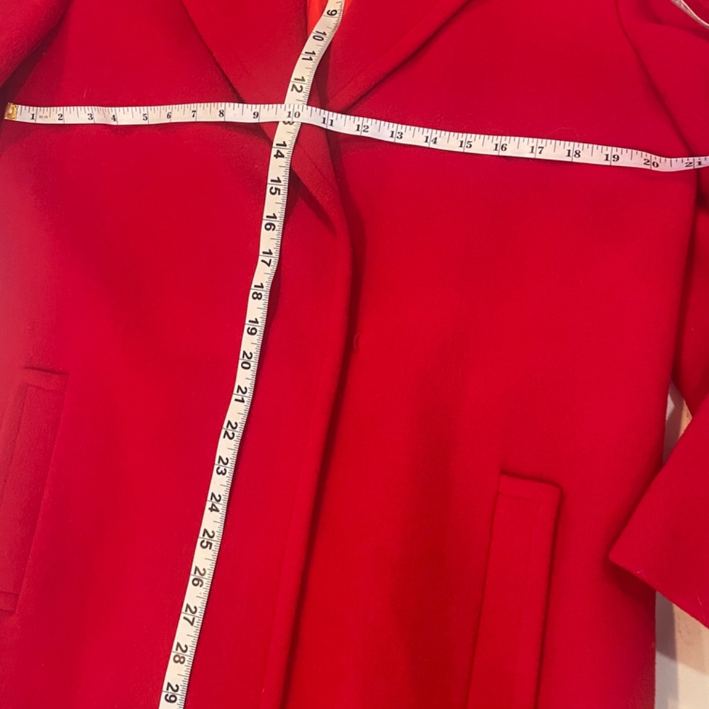 Ilie Wacs Vintage Red Long Wool Jacket - Picture 13 of 13